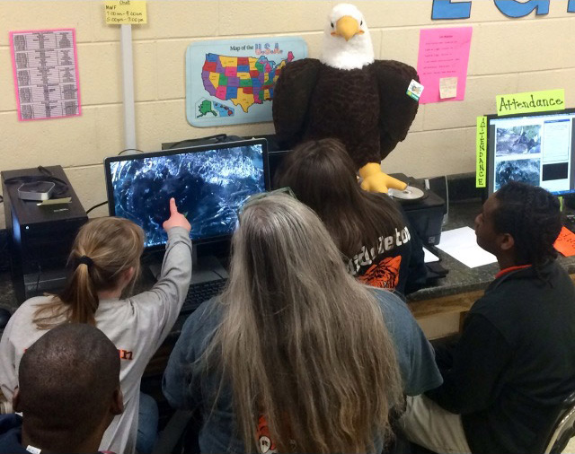 At Middleton High School, Middleton, TN, Ms. Angela French's class has enjoyed watching bald eagles and the offspring from the NEFL nest.