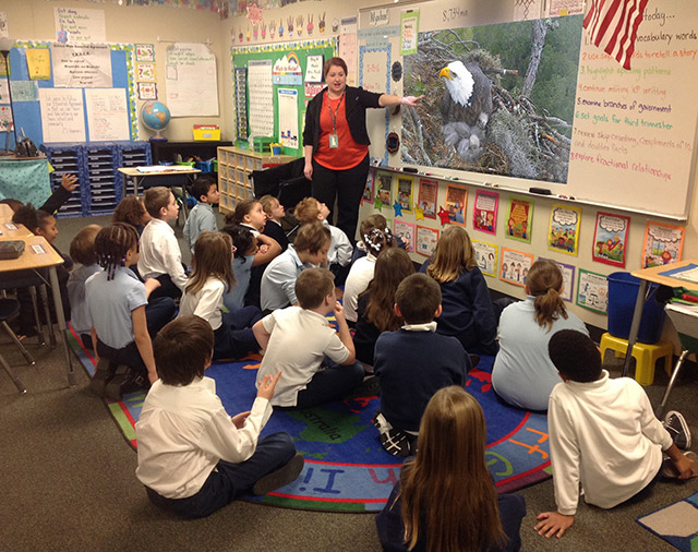 Keri Schmid's class at York Academy Regional Charter School in York, PA has enjoyed watching and learning about bald eagles from our moderators at the NEFL nest.